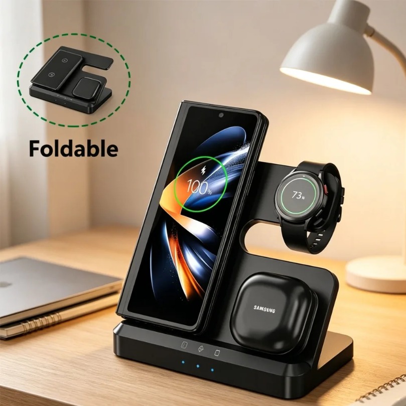 Phone Cooling Fan - 3-in-1 Schnelles Kabelloses Ladegerät für Samsung