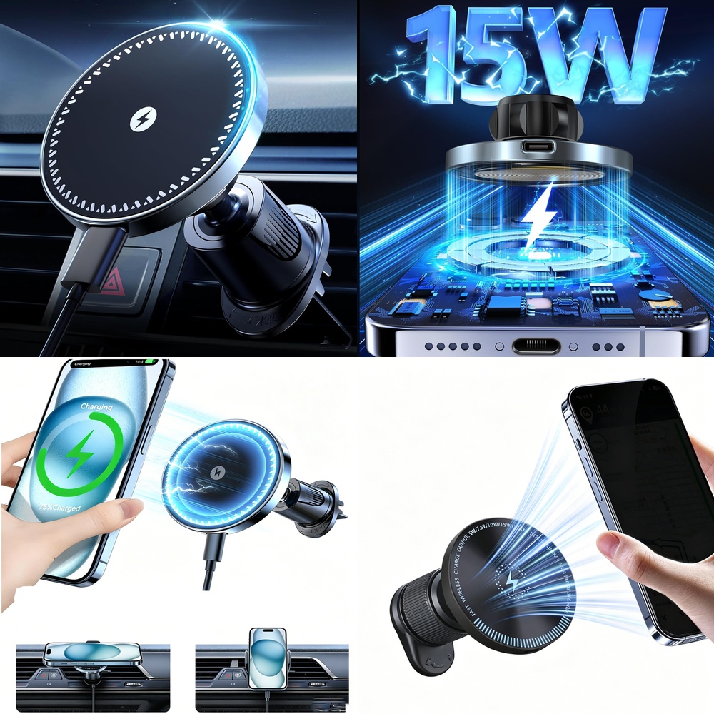 Phone Accessories Trending Products - Top Elektronik-Zubehör Trend: Kabelloses Magnetisches Auto-Ladegerät