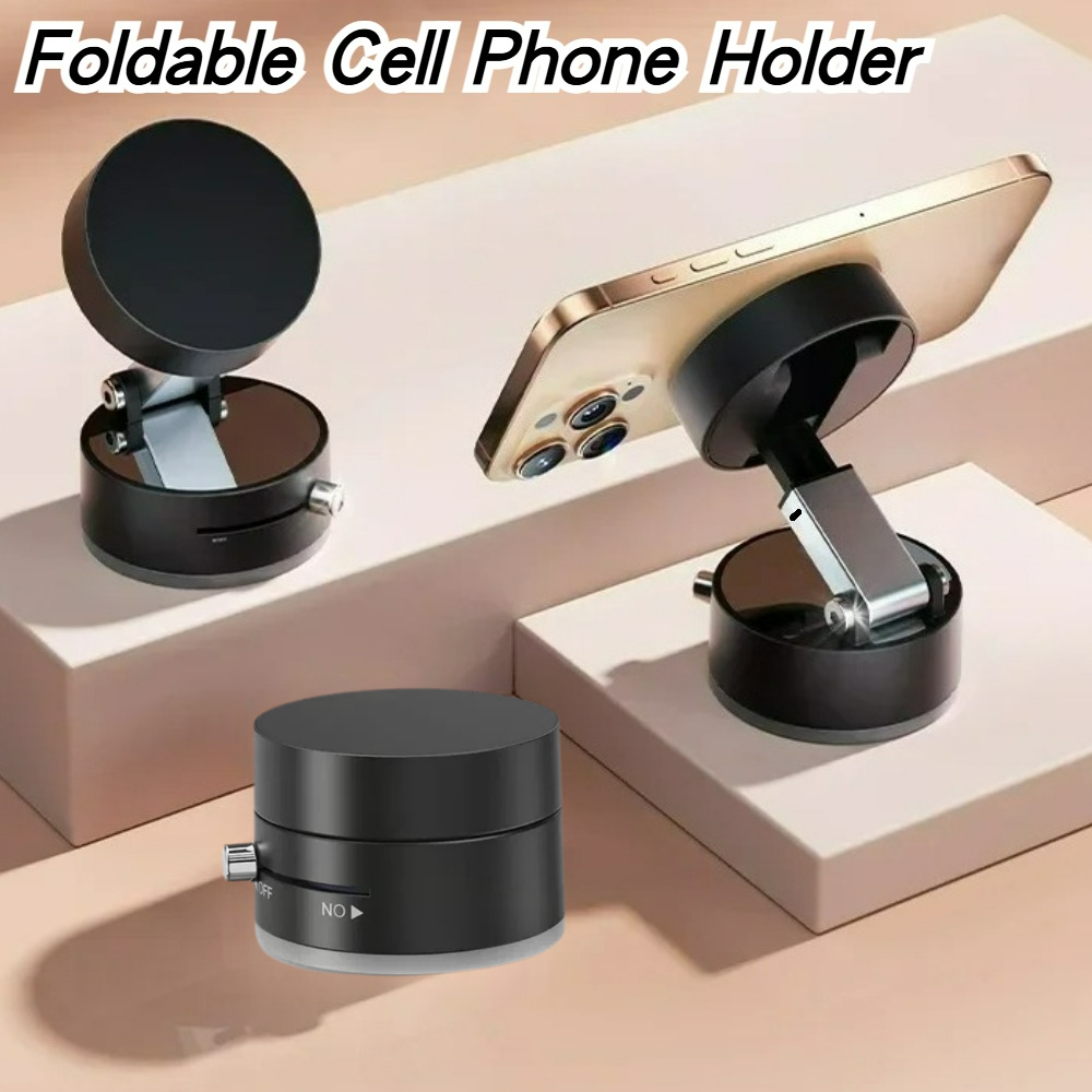 Desk Phone Stand - Hochleistungs-Magnet-Vakuumhalter, faltbar, universeller Telefonständer für Auto,