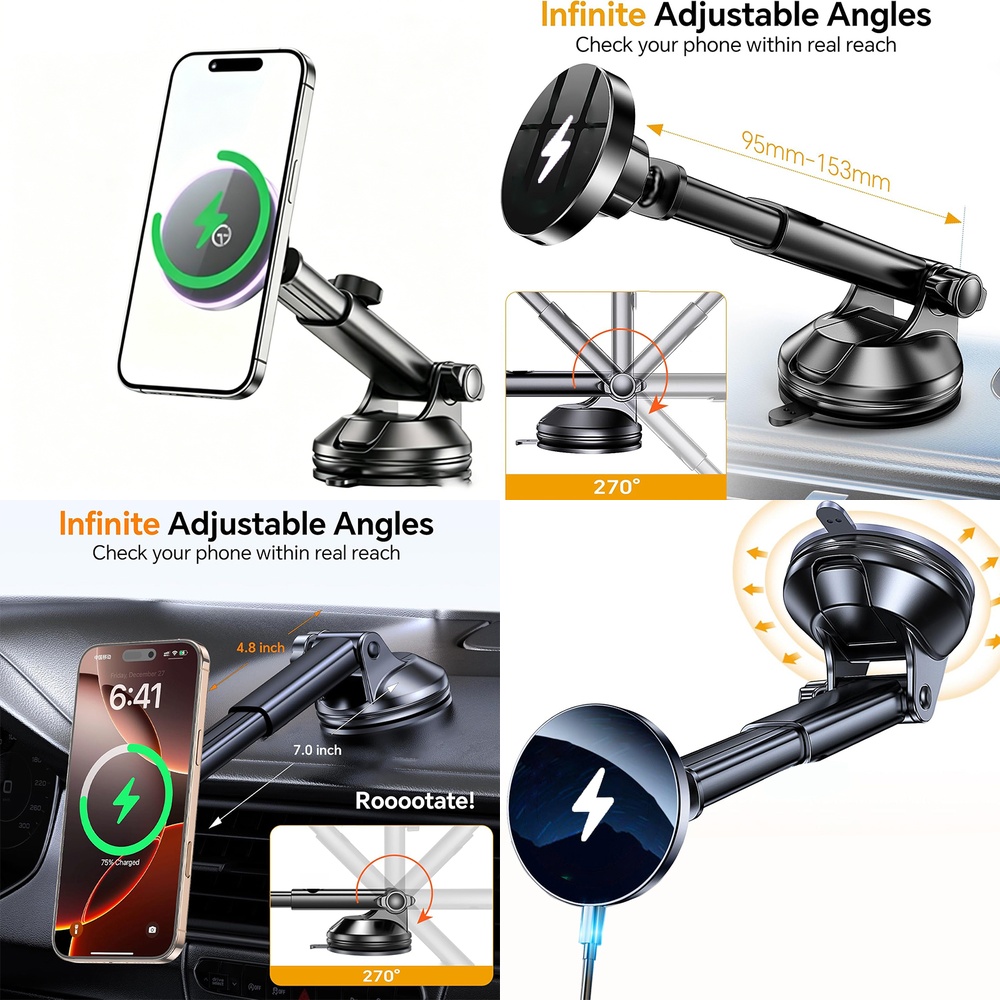 Phone Accessories Trending Products - Verbraucher-Elektronik Trendprodukt Magnetisches Kabelloses Auto-Ladegerät Schnellladung