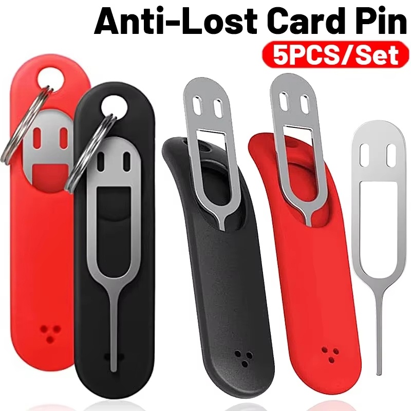 Sim Card Tool - SIM-Karten-Entfernungswerkzeug mit Etui, SIM-Karten-Einschubwerkzeug, Anti-Verlust-Auswurfstift, Öffner