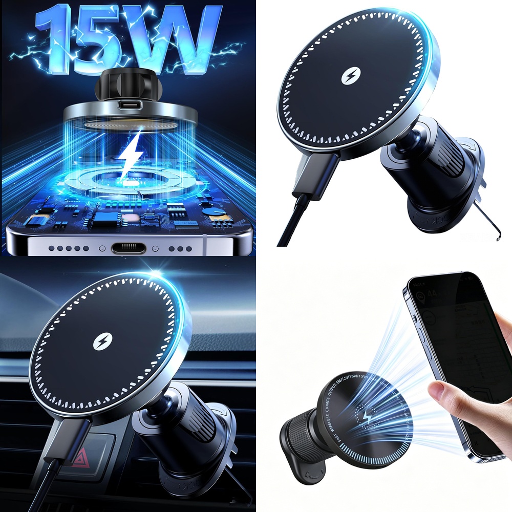 Phone Accessories Trending Products - Trendige Elektronikprodukte 2026 Magnetisches Kabelloses Auto-Ladegerät