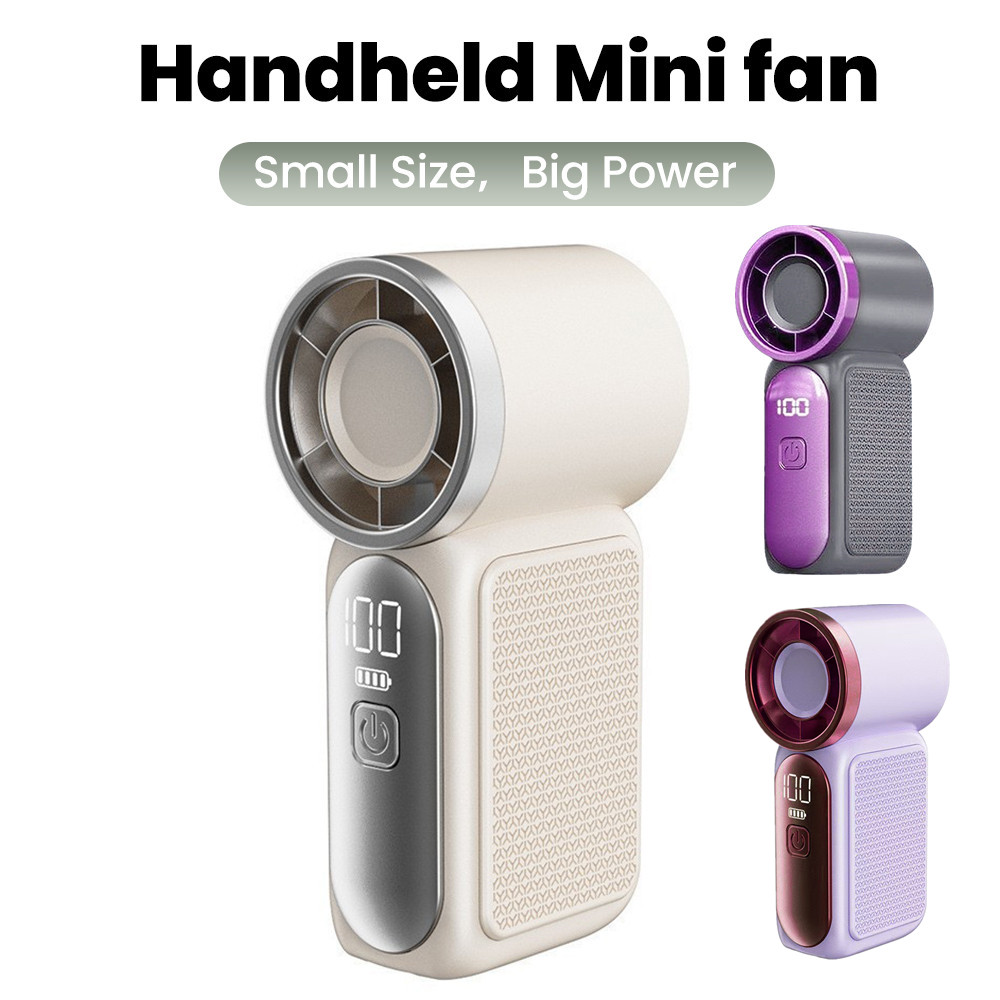 Phone Cooling Fan - 5-Gang-Handventilator, Typ-C, wiederaufladbar, mit digitaler Anzeige,