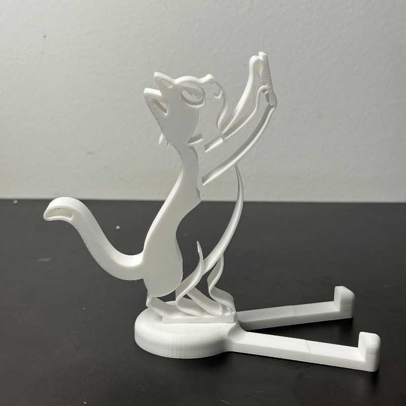 Abstrakter Hohllinien-Katzen-H – Desk Phone Stand Bewertung und Preis