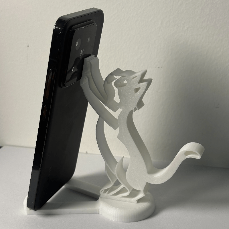 Abstrakter Hohllinien-Katzen-H – Desk Phone Stand Bewertung und Preis